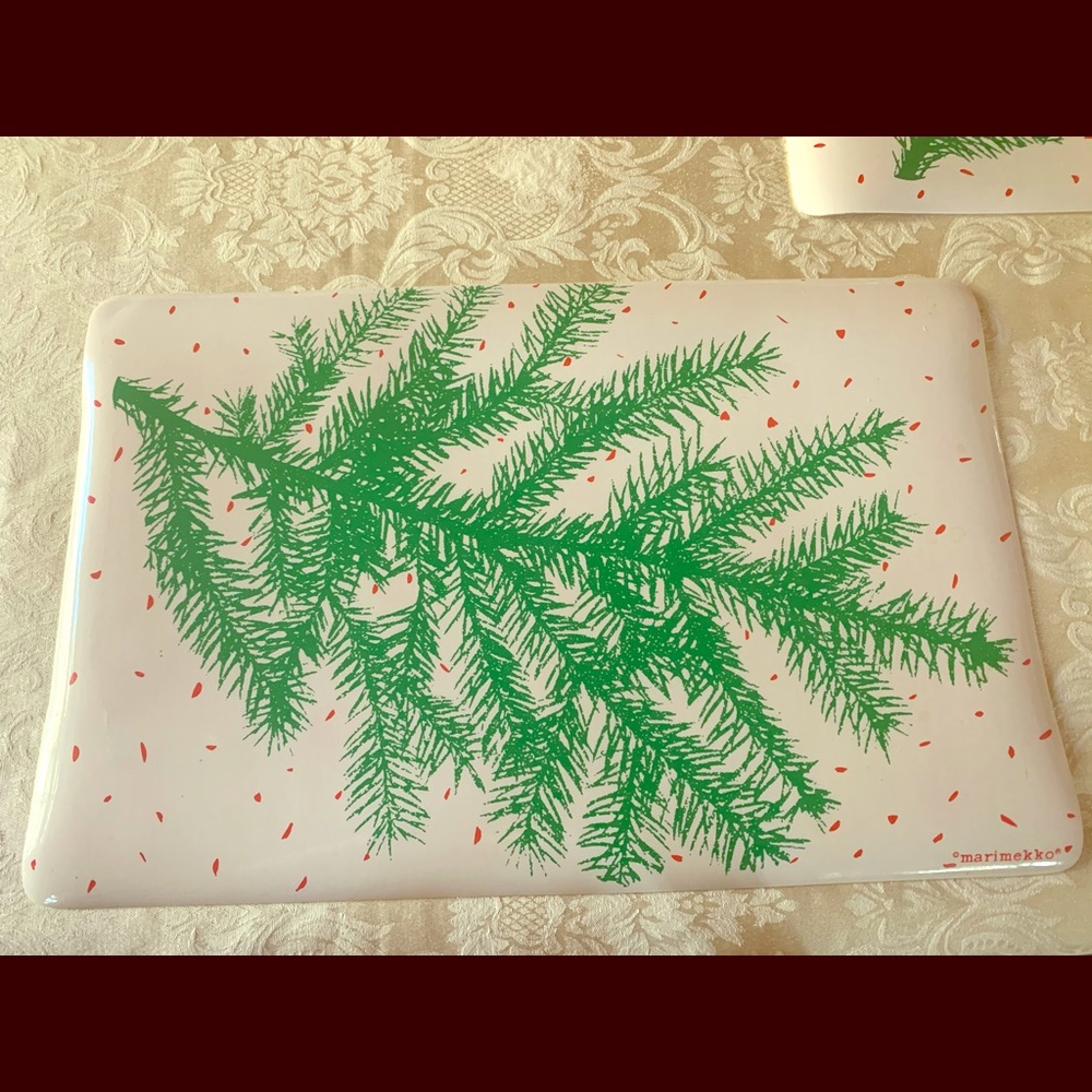 Marimekko Xmas Pattern Vinyl Placemat Vintage Rare